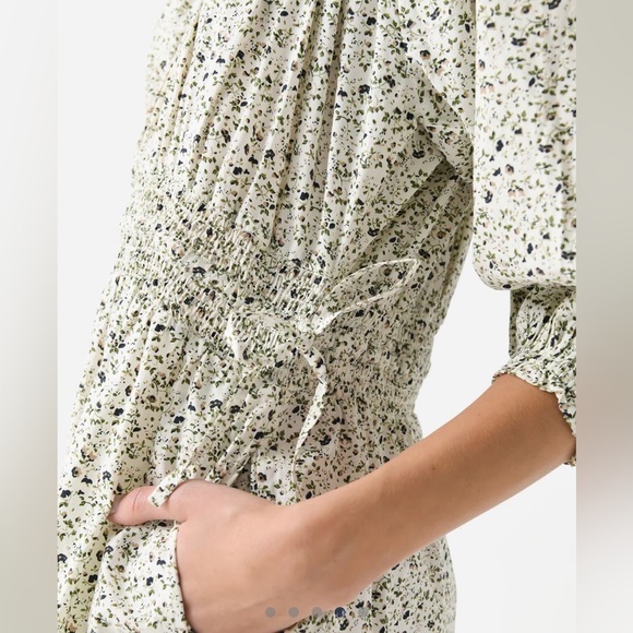 Skall Studio Carole Dress Bluebell Floral Organic Cotton Prairie Midi EU 36 EUC - Picture 4 of 16